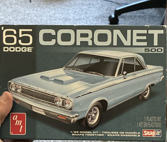 AMT SnapTite 1:25 1965 Dodge Coronet 500 Model Kit, 5 Colors, Decals
