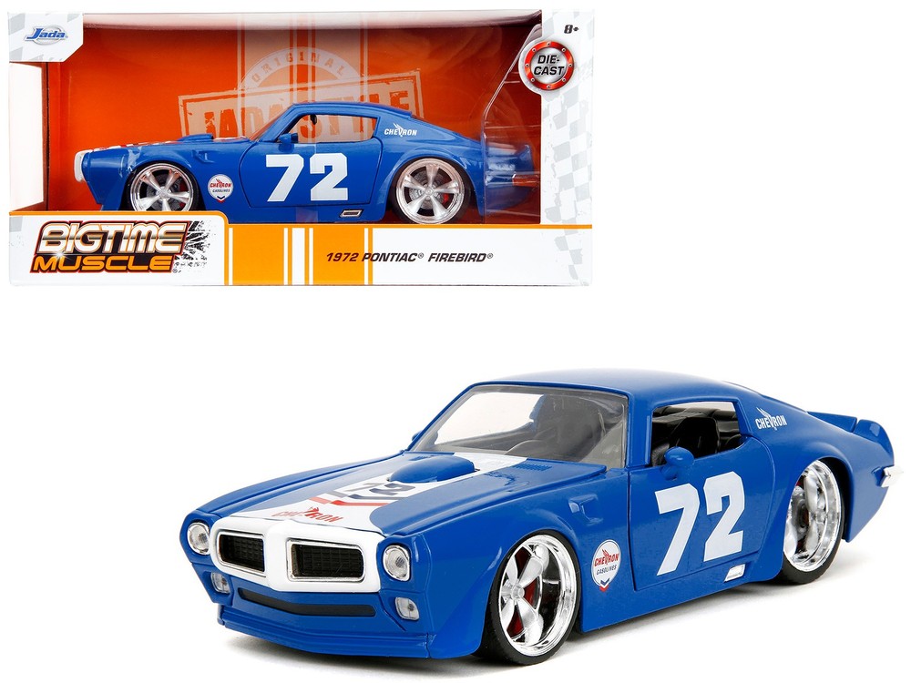 Jada 35026 1/24 1972 Pontiac Firebird #72 Blue with White Stripe