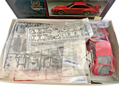 Vintage 1980s Union Red Porsche 930 Turbo Plastic Model Kit Open Box