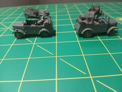 1/72 1/87 ? Army Tank Trucks Built Model WW II German 4 Cars World War Gray