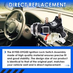81900-D9G00 Ignition Lock Switch Assembly with 2 Keys Lock Cylinder & Housing Fi