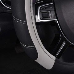 Car Pass Line Rider Microfiber Leather Sporty Steering Wheel Cover Universal