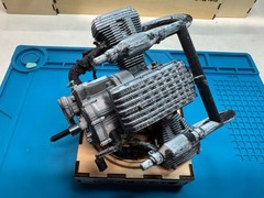 BMW – Ural Boxer Engine replica 1:6 or 1:12 scale with/wo wood stand assembled