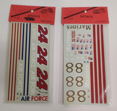 NASCAR Racing 1/24-1/25 Model Car Vtg Decal Sheets Army Navy Marines Lot Of 17