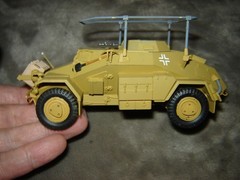 Built German Armored Vehicle 5-1/2 inches long Well Built & Painted Ex Cond