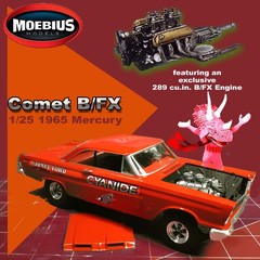 MOEBIUS MODELS 2755 1/25 1965 MERCURY COMET CYCLONE 289ci B/FX ENGINE MODEL KIT
