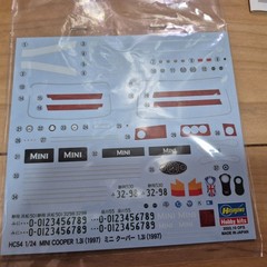HASEGAWA 1/24 scale Mini Cooper 1.3i plastic model kit made in Japan