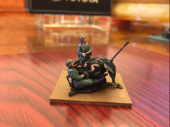 Handprinted1/72 Wwii German Anti-aircraft Gun Finished Soldier Figure Model #