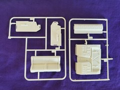 1972 FORD F250 CAB FLOOR , SIDE PANELS , SEAT from Moebius 1:25 Model Kit 67-72