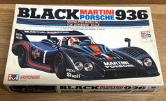 New Mitsuwa Grand Prix 1:24 Black Porsche 936 Martini Motorized Model Kit #651