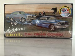 Sealed AMT AMT1223/06 Cal Drag Combo Kit 1:25 Ford Galaxie, Falcon, Trailer