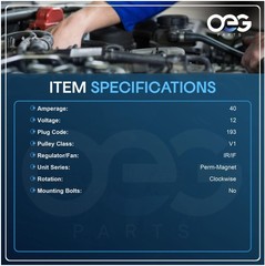 Parts Player Oeg Parts Alternator Compatible Mini 1 Wire Install Volt Set Only
