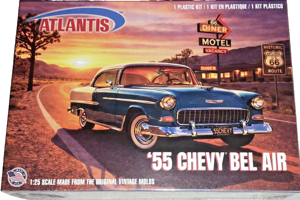 Atlantis 1955 Chevrolet Chevy 1:25 Scale Model Kit #1374~NEW in BOX