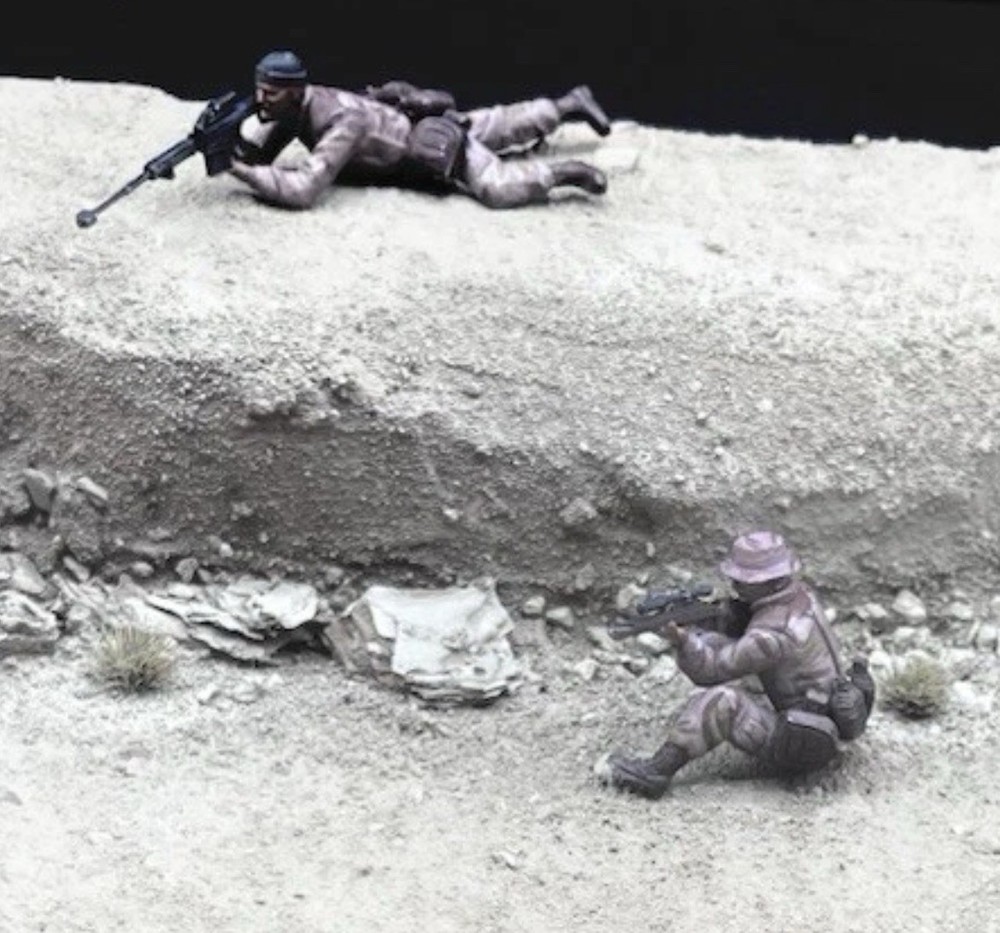 1/35 Scale Military Diorama Base Terrain Display Model Soldiers Figures Diecast