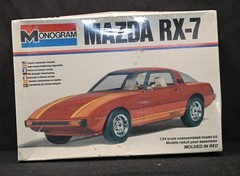Vintage 1979 Monogram Mazda RX-7 1/24 Model Kit 2257 Sealed Box Molded Red