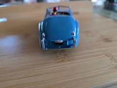 Vtg. Built 1/32 Gowland & Gowland 1953 Jaguar XK120 Sports Car Model Kit Blue