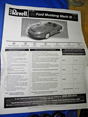 Revell 0859 1/25 Scale Basic Builder ’94 Ford Mustang Mach III Partially Built