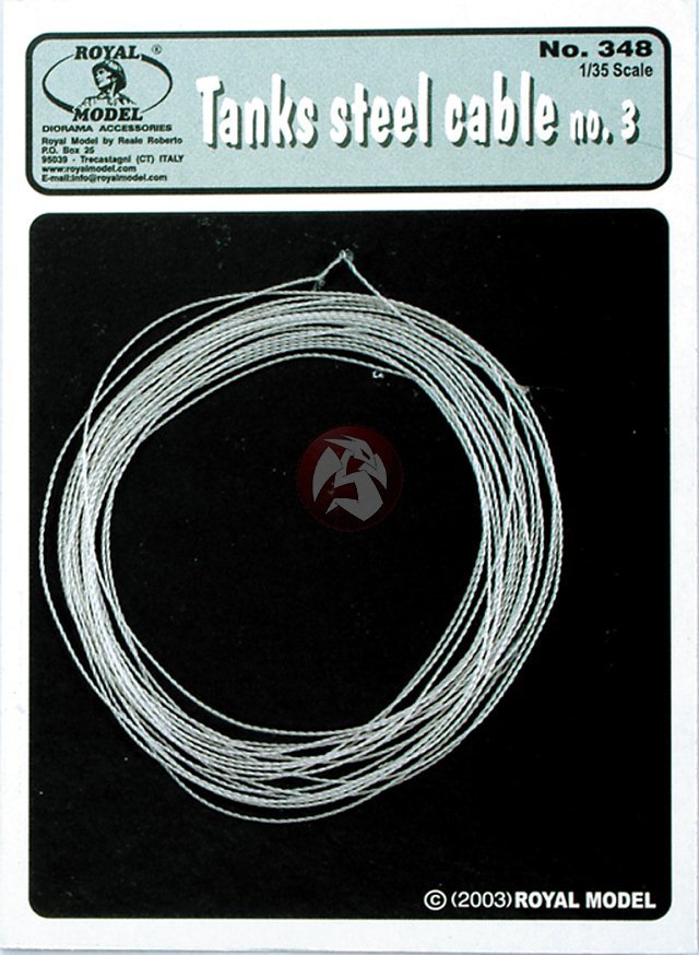 Royal Model 1/35 Tank Steel Cable No.3 [Nylon AFV / Diorama Accessory] 348