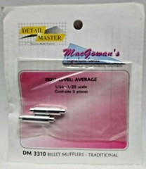 Detail Master DM 3310 1/24-1/25 Billet Aluminum Mufflers- Traditional style !