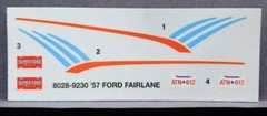 AMT/ERTL | No. 8028 | 1:25 1957 Ford Fairlane 500 Decals