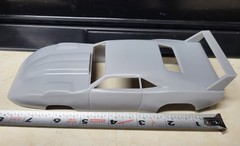 3d printed 1969 Dodge Challenger Daytona Pro Mod drag body model slot car