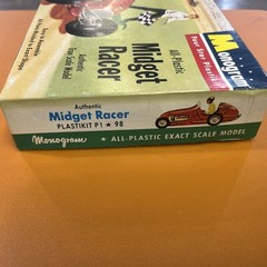 Vintage 1995 Monogram All-Plastic Midget Racer True Scale Model OPEN BOX