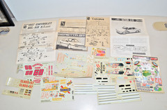Vintage MODEL CAR INSTRUCTIONS & DECALS Lot Revell BRE STREET DATSUN 510