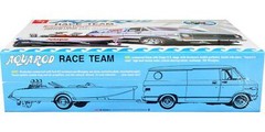 Skill 2 Model Kit Chevrolet Custom Van with Drag/Ski Boat and Trailer Aqua Rod