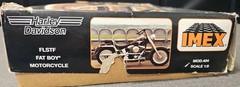 Vintage IMEX Harley Davidson FLSTF Fat Boy Motorcycle Model Kit 1:9 New Open Box