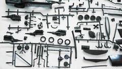 AMT TROPHY SERIES ’49 MERCURY 3 in 1 CUSTOMIZING KIT 1/25 black plastic