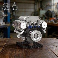V8 Engine Mechanical Model Kit with Transparent Parts and Electrical Components