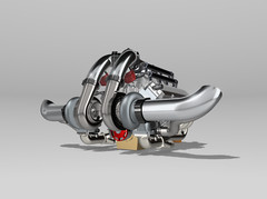 1:25-1:24 Scale Resin SBC Twin Turbo Engine Kit