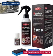 Professional Car Headlight Restoration Kit, Cleaning and Polishing Spray, Multif