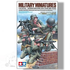 TAMIYA 35386 1/35 MILITARY MINIATURES: GERMAN MACHINE GUN TEAM (MID-WWII) KIT