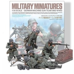 TAMIYA 35386 1/35 MILITARY MINIATURES: GERMAN MACHINE GUN TEAM (MID-WWII) KIT