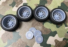 Resin 24-in. “Ignition” Truck wheels with 32 in. offroad tires ,1/24,1/25