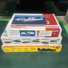 3 DeTomaso Pantera Model Kits (GT5 & GT5) Testors/Gunze/Tilt-Open Missing Parts?