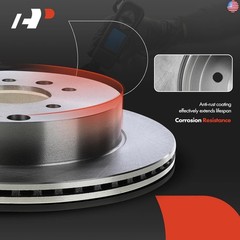 A-Premium 12.60 inch (320mm) Front Vented Disc Brake Rotors Compatible with