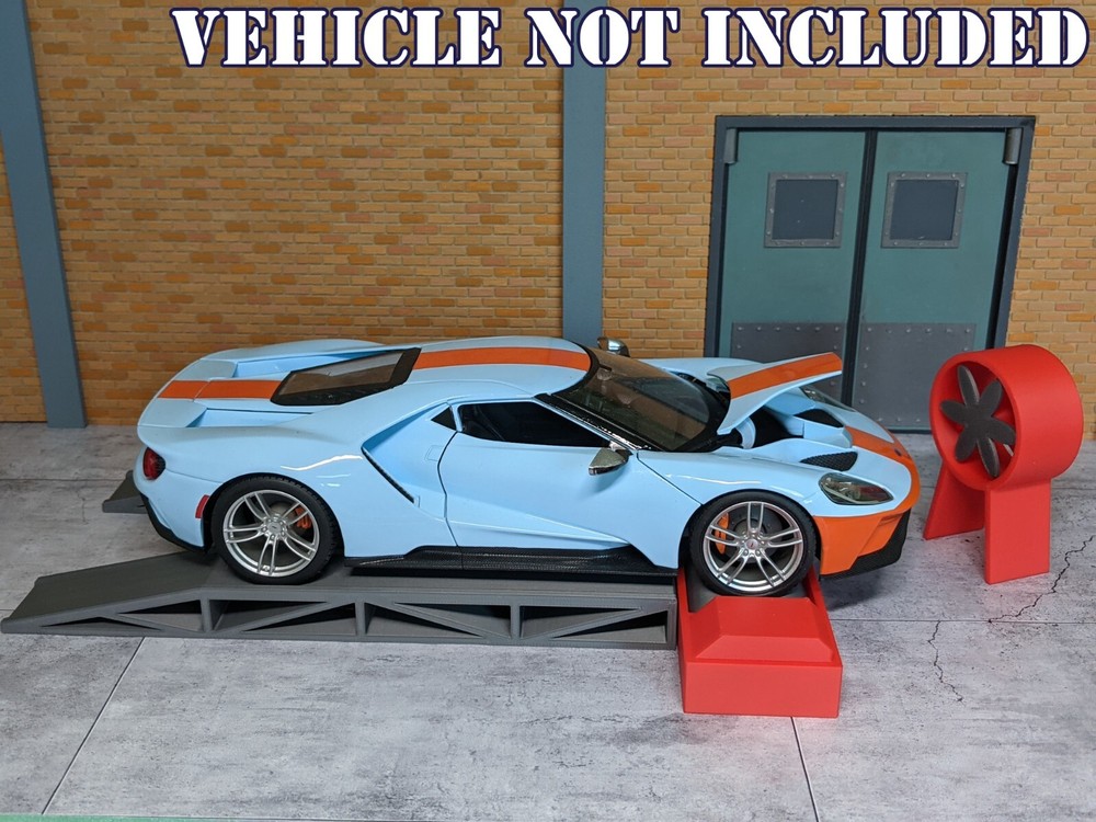 1/18 Scale 2WD Dyno Chassis Dynamometer With Ramps – Car Diorama Accessory