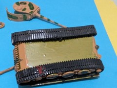 German 3- Tiger Tanks , painted WW2, AFRIKA KORPS, UNKNOWN MAKER, VINTAGE