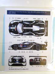 Decalpool 1/24 Scale Ford GT Ganassi #66 Le Mans ’19 Decalsheet DP202 for Revell