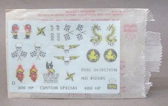 1950’s Impko HOT ROD RACING decals for model kits Skulls Devils MINT in package