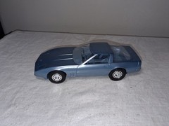 Vintage 1985 Corvette Dealer Promo Model Car 1/25 America’s Cup Sticker Lt. Blue