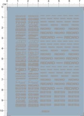 decals car logo for different scales(silver gray) 60824