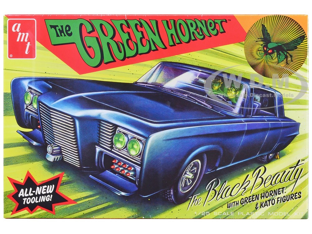 SKILL 2 MODEL KIT BLACK BEAUTY “GREEN HORNET” W/FIGURES 1/25 SCALE AMT AMT1271