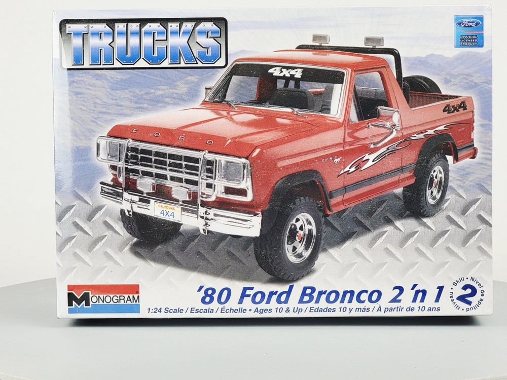2010 SEALED Monogram Kit: ’80 Ford Bronco 2 ‘n 1 1/24 #85-7214