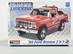 2010 SEALED Monogram Kit: ’80 Ford Bronco 2 ‘n 1 1/24 #85-7214