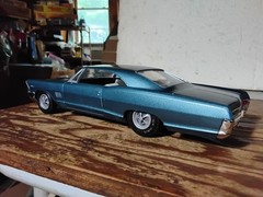 BUILT 421 PONTIAC CATALINA HT Metallic Blue Model Plastic Car
