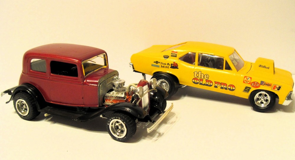 Vintage 70s Lot ’72 Chevy NOVA Pro Stocker THE OLD PRO & ’32 Ford VICKY Amt NICE