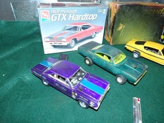 Vintage Lot 6 Built 1:24 Scale Model Car Kits Junkyard Lot Dodge Mopar GTX Charg